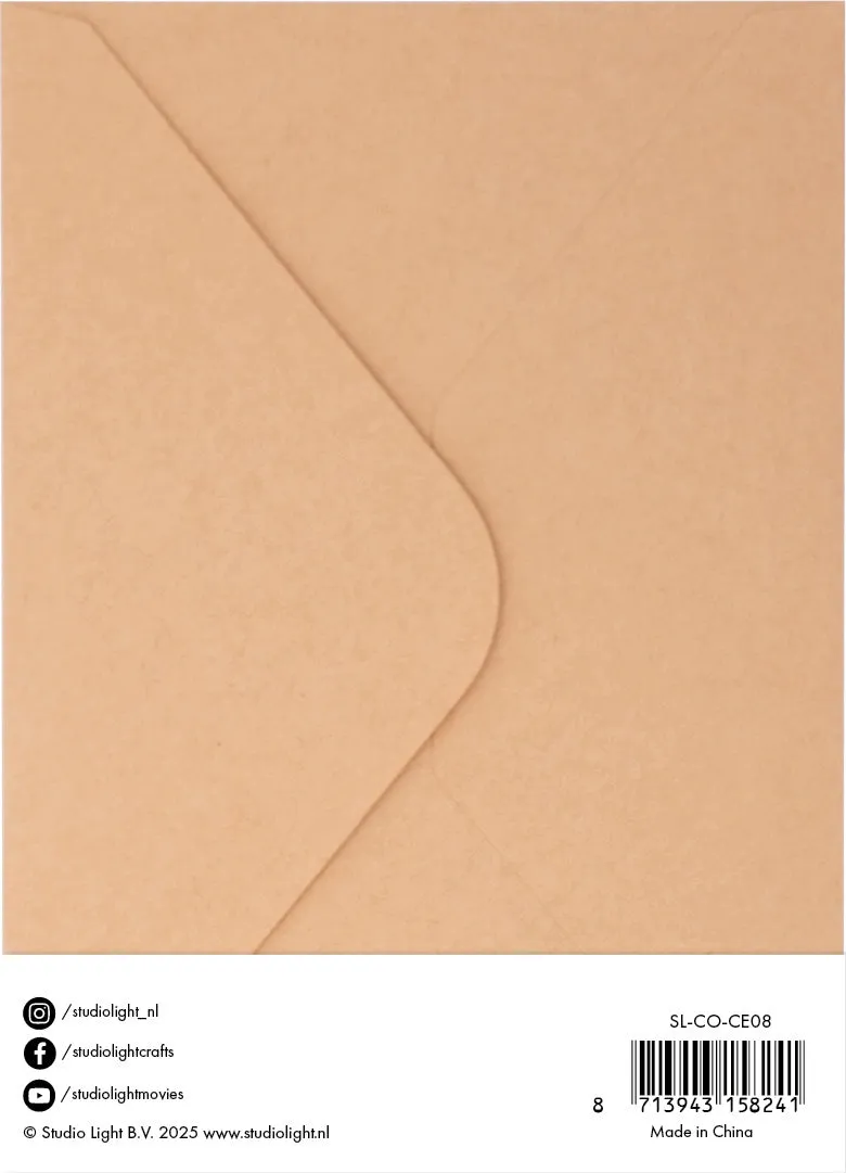 StudioLight Essentials Karten-Set Kraft 5x7 Inch mit Umschlägen