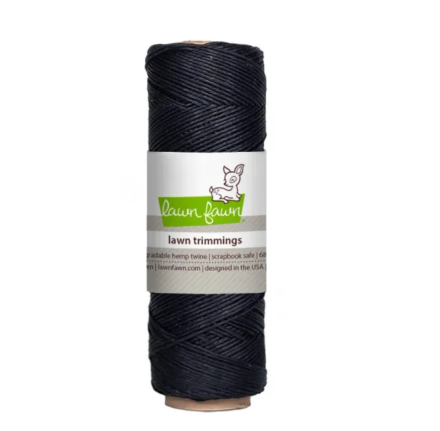 Lawn Fawn Black Hemp Twine Hanfkordel Schwarz 62 m