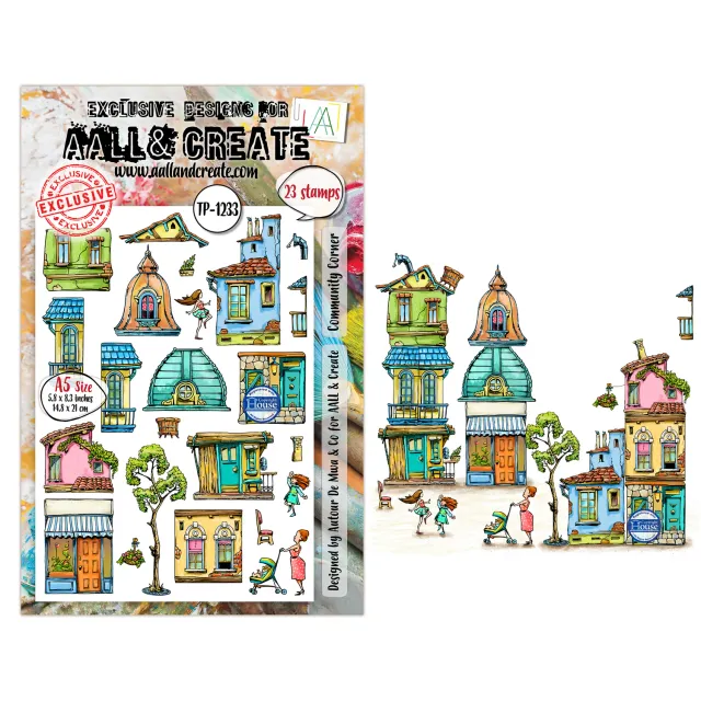 AALL and Create TP-1233 Community Corner Stempelset A5 23-teilig klar