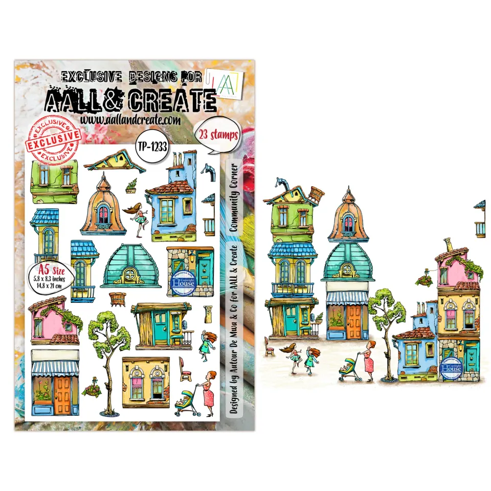AALL and Create TP-1233 Community Corner Stempelset A5 23-teilig klar
