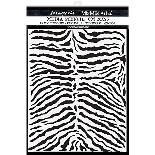 Stamperia Savana Zebra Dicke Schablone 20x25 Fellmuster