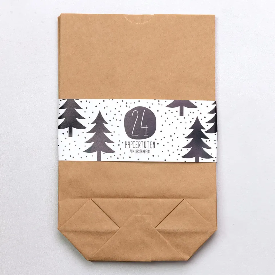 Perlenfischer Papiertüten Braun 24 Stück 19x14cm