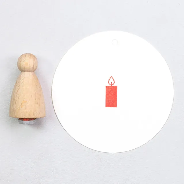 Perlenfischer Blockkerze Stempel 18,7x7 mm Motiv