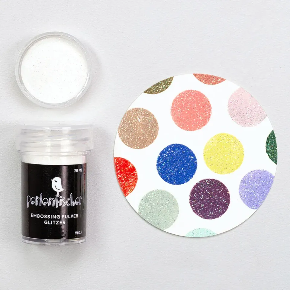 Perlenfischer Embossingpulver Glitzer farblos 20 ml