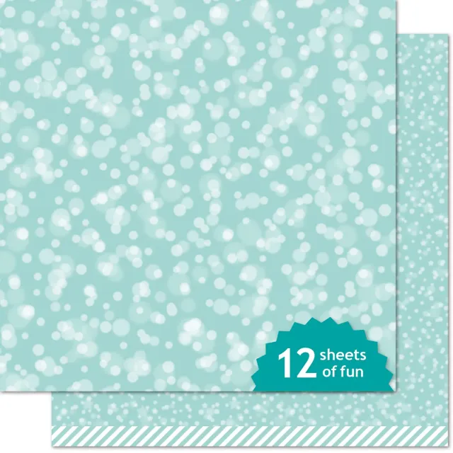 Lawn Fawn Ice Blue Bokeh LF957 Papier 12 Blatt eisblau