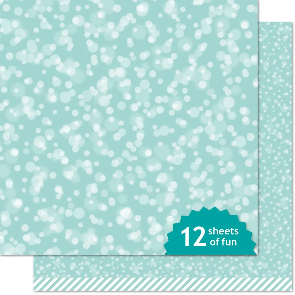 Lawn Fawn Ice Blue Bokeh LF957 Papier 12 Blatt eisblau