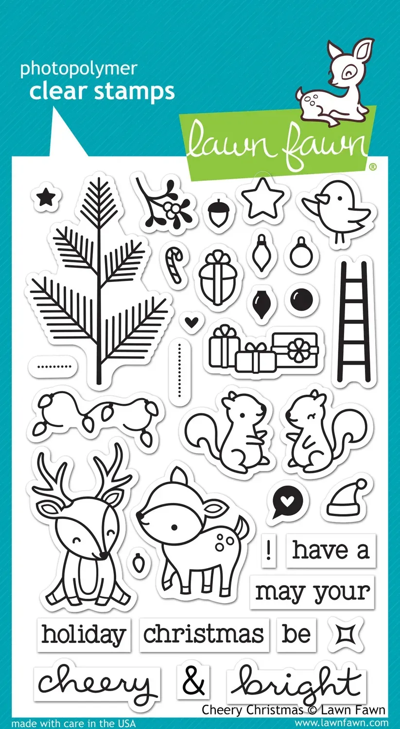 Lawn Fawn Cheery Christmas Stempel LF1216 Tiere