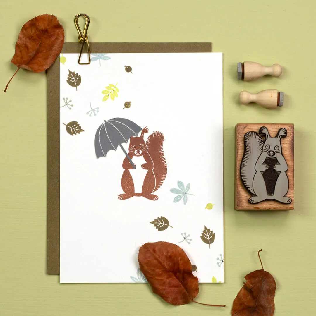 Perlenfischer Regenschirm Stempel 34x37mm