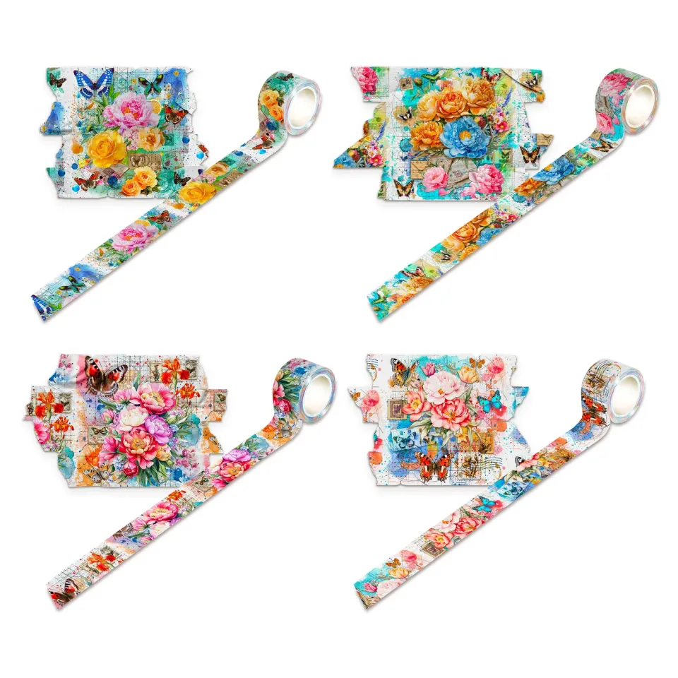 AALL and Create Colourburst Botanicals Washi Tape Set 4-teilig
