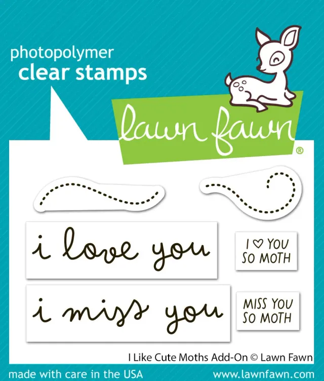Lawn Fawn I Like Cute Moths Add-On LF4195 Stempel Motten