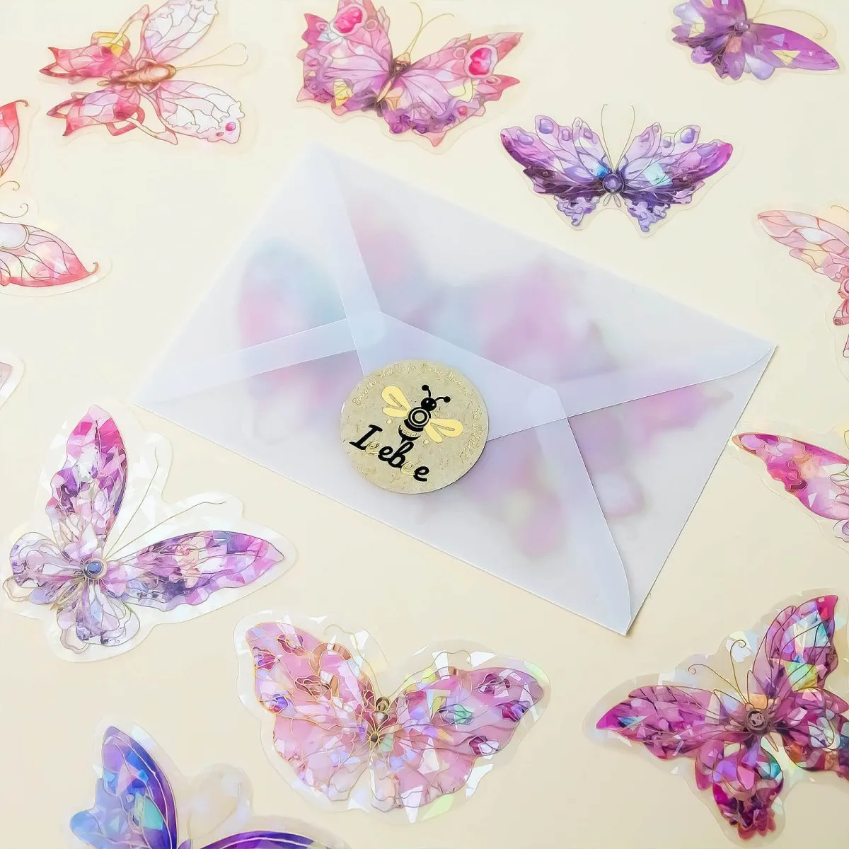 Ieebee Ice Crystal Wings PET Sticker Forest 20 Stk