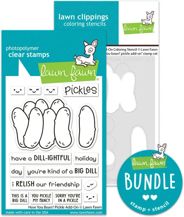 Lawn Fawn How You Bean Pickle Bundle Stempel Schablone