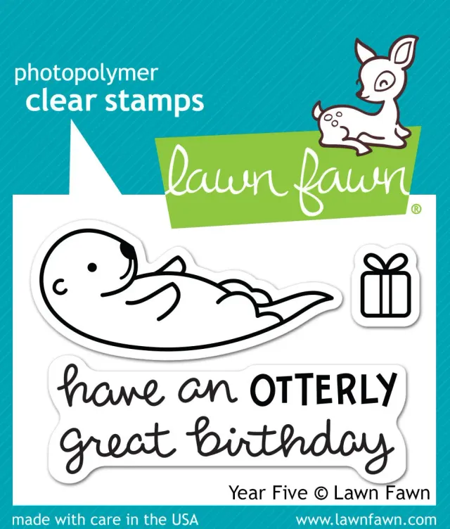 Lawn Fawn Year Five Stempelset Otter Geburtstag Mini