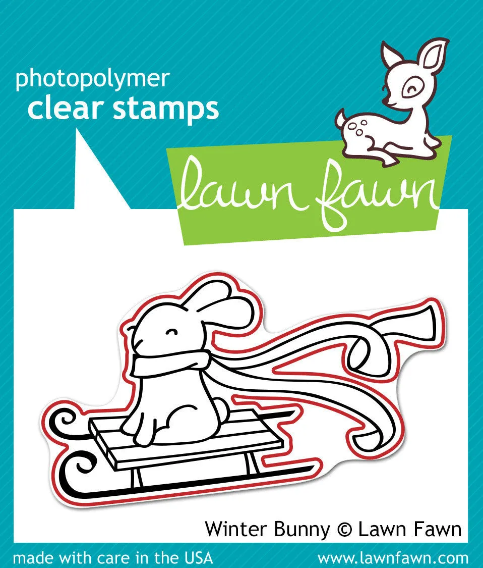 Lawn Fawn Winter Bunny Lawn Cuts Stanzen Winterhase