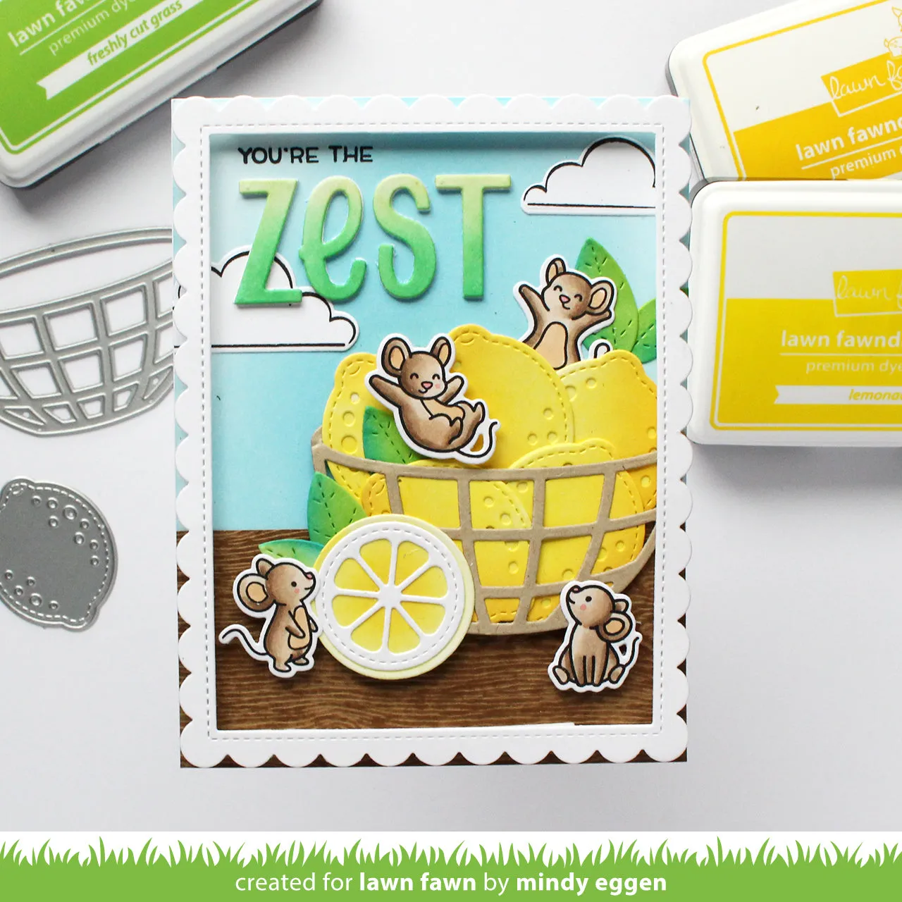 Lawn Fawn Zesty Lemon Stanzen Zitrusfrüchte