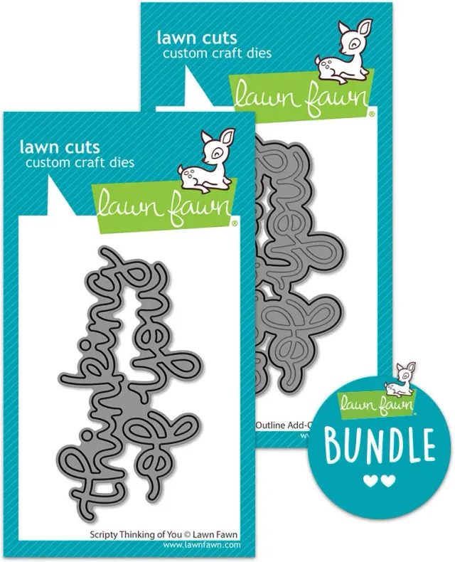 Lawn Fawn Scripty Thinking of You Bundle Stanzen