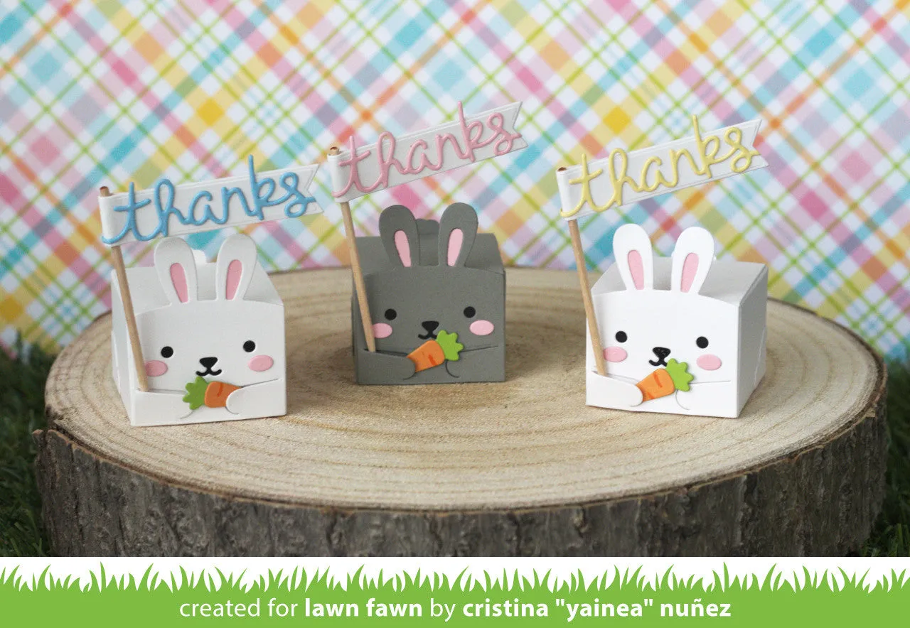 Lawn Fawn Lawn Cuts Tiny Gift Box Bunny Add-On Stanzschablone Hase