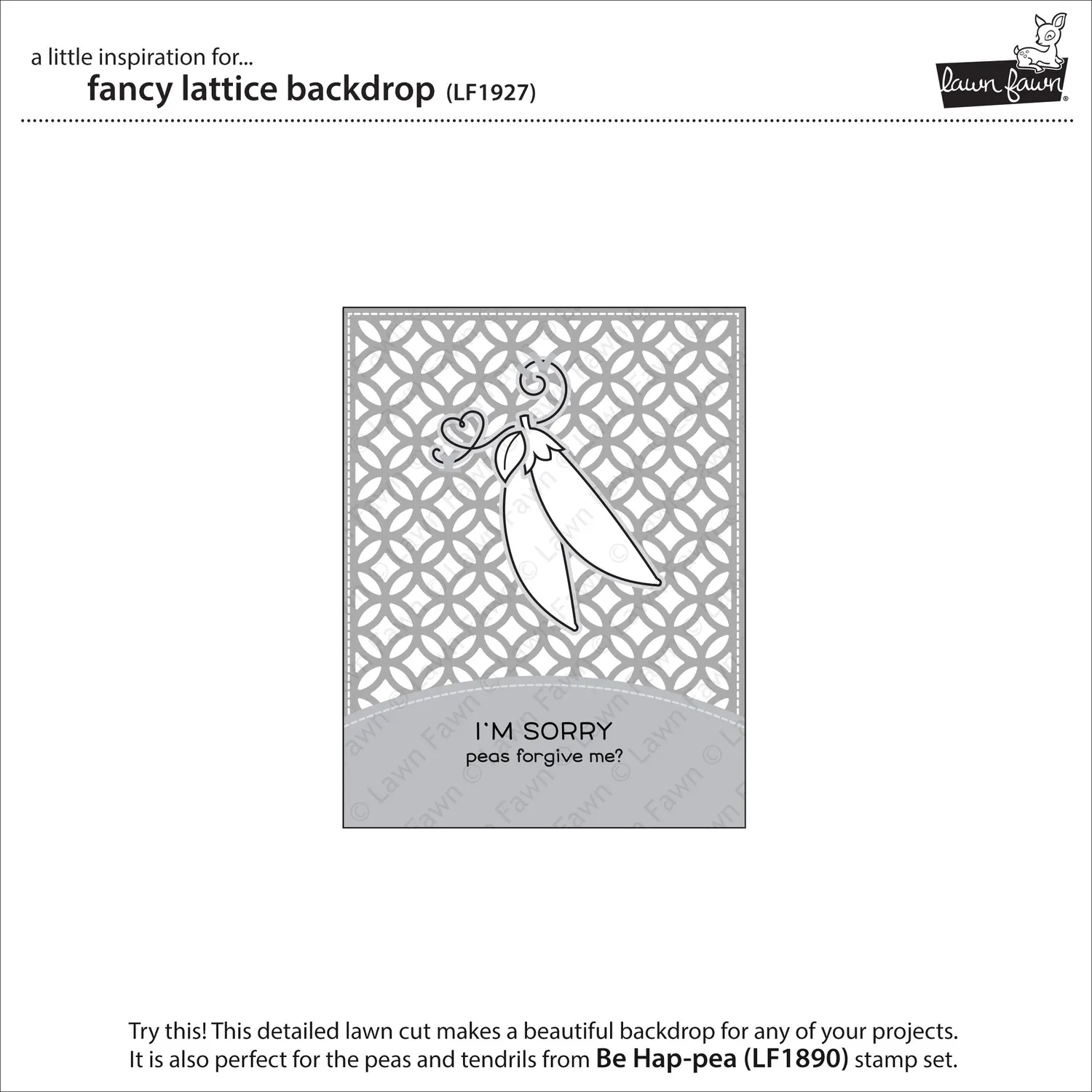 Lawn Fawn Fancy Lattice Backdrop Stanze Hintergrund