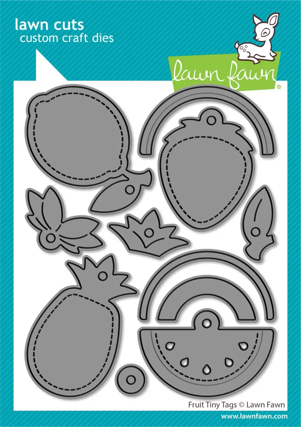 Lawn Fawn Fruit Tiny Tags Stanzschablone Obst Anhänger