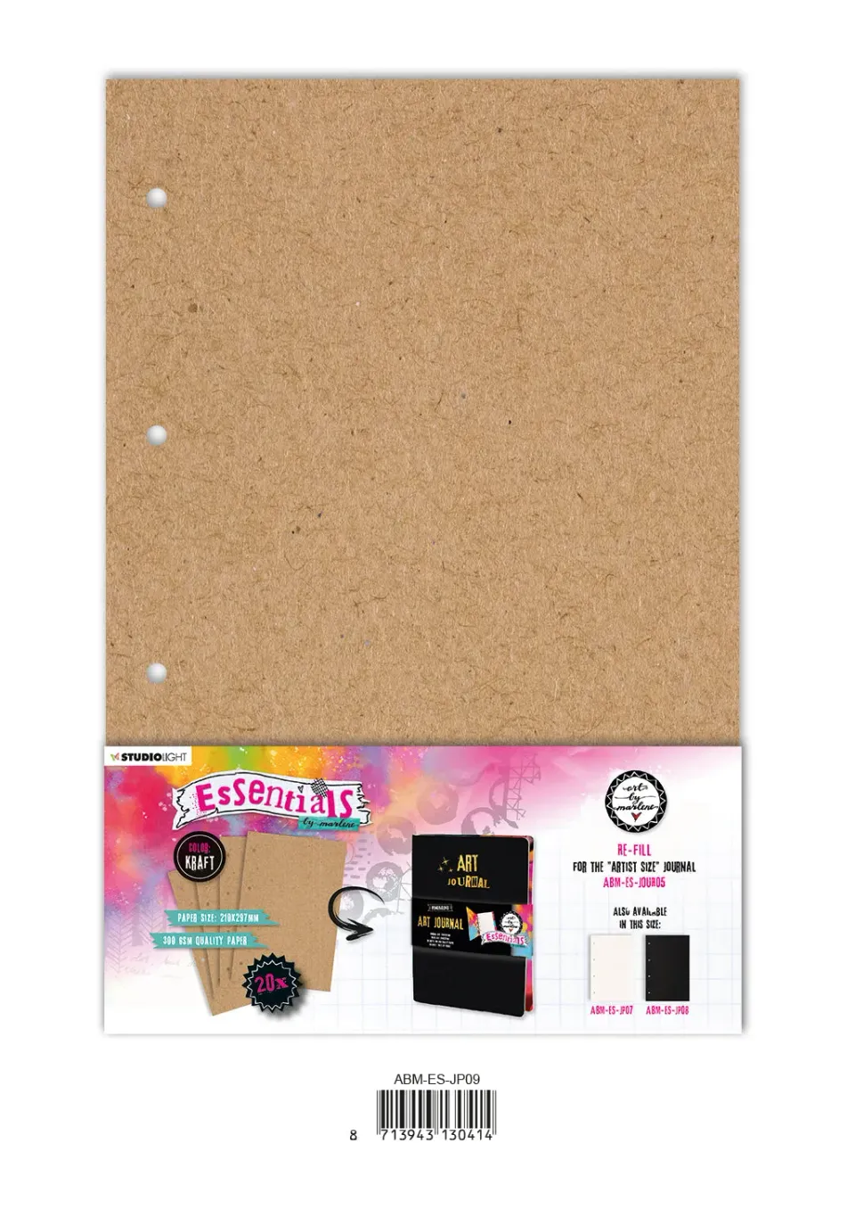StudioLight Art by Marlene Essentials Journalpapier Kraft 20 Blatt