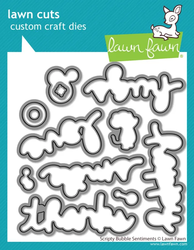 Lawn Fawn Scripty Bubble Sentiments Lawn Cuts Stanzen