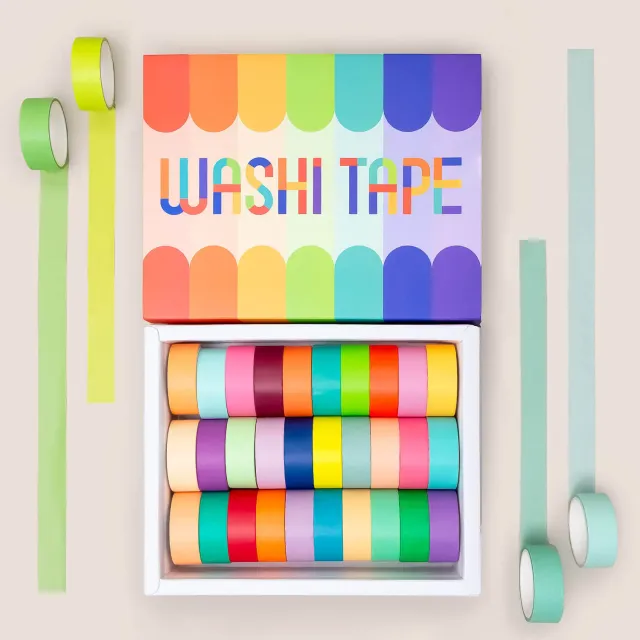 Ieebee Pastel Washi Tape 30 Rollen uni pastell