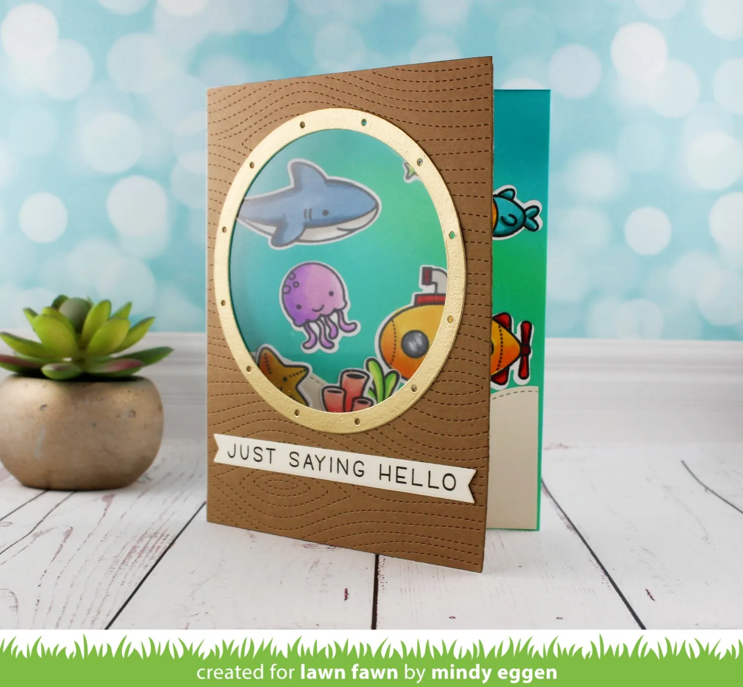 Lawn Fawn Duh-nuh Clear Stamps Hai Mini