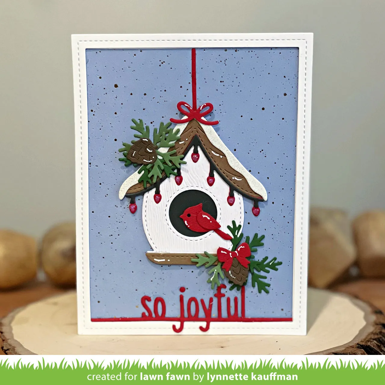 Lawn Fawn So Joyful Line Border Stanzschablone Weihnachten