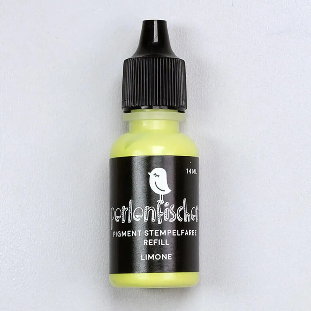 Perlenfischer Pigment Stempelfarbe Refill Limone 14ml