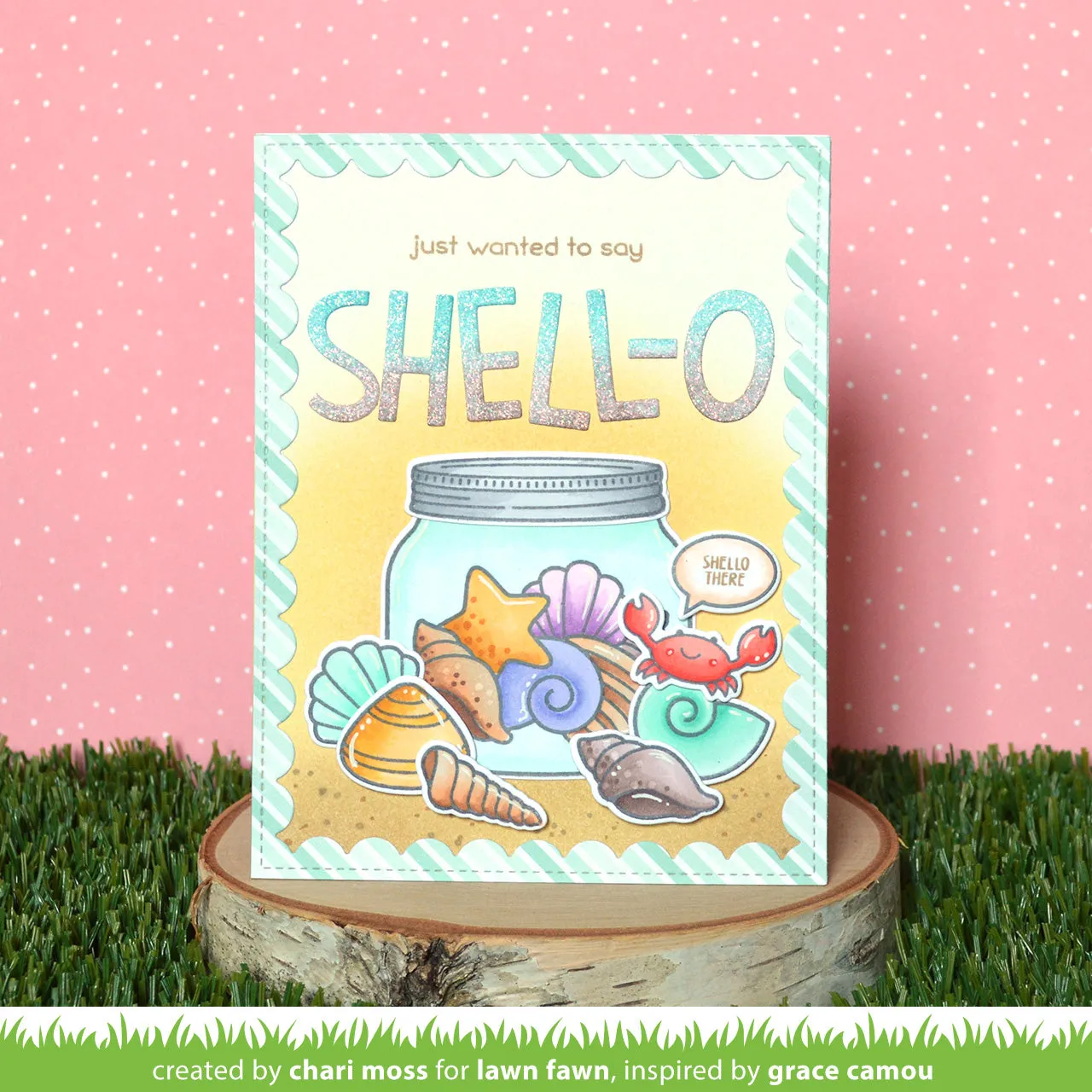 Lawn Fawn How You Bean Seashell Add-On Stempelset Muscheln