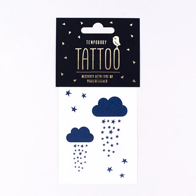 Perlenfischer Wolken & Sterne Tattoo temporär