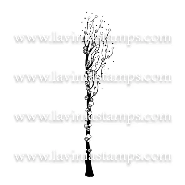 Lavinia Stamps Silversong Willow Left Digistamp