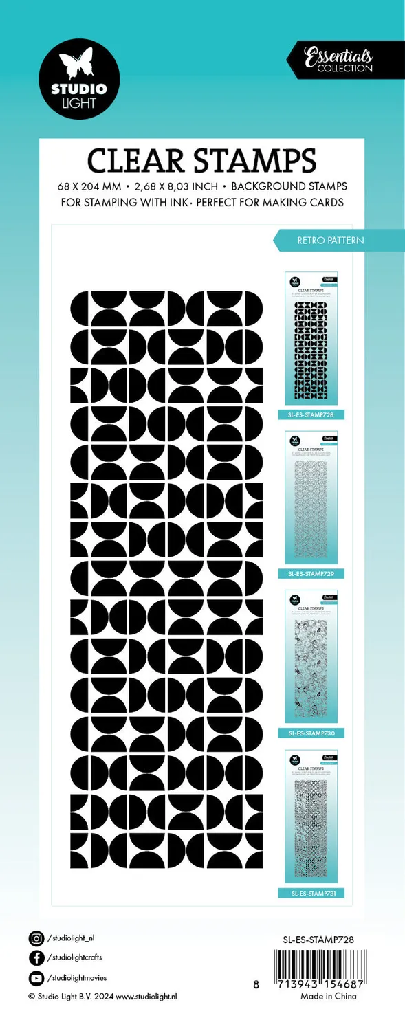 Studio Light Essentials Retro pattern Clear Stamp Retro