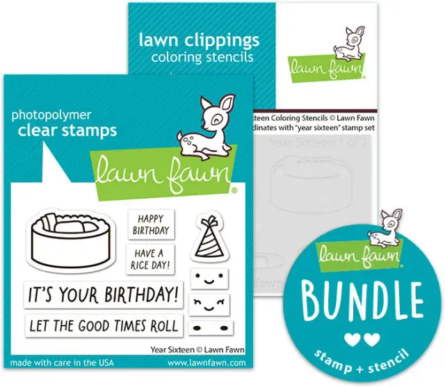 Lawn Fawn Year Sixteen Stempel + Stencil Bundle Sushi