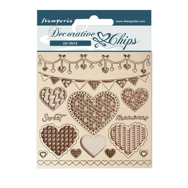 Stamperia DayDream Hearts Stanzteile 14x14 Herzen