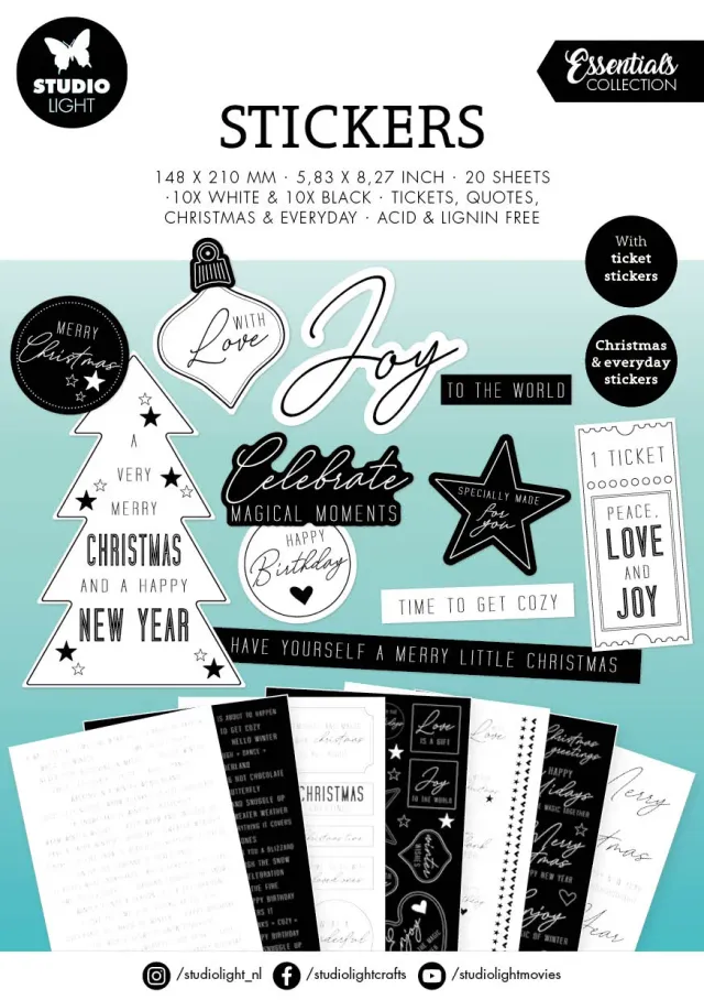 Studio Light Essentials Sticker Pad Weihnachten A5