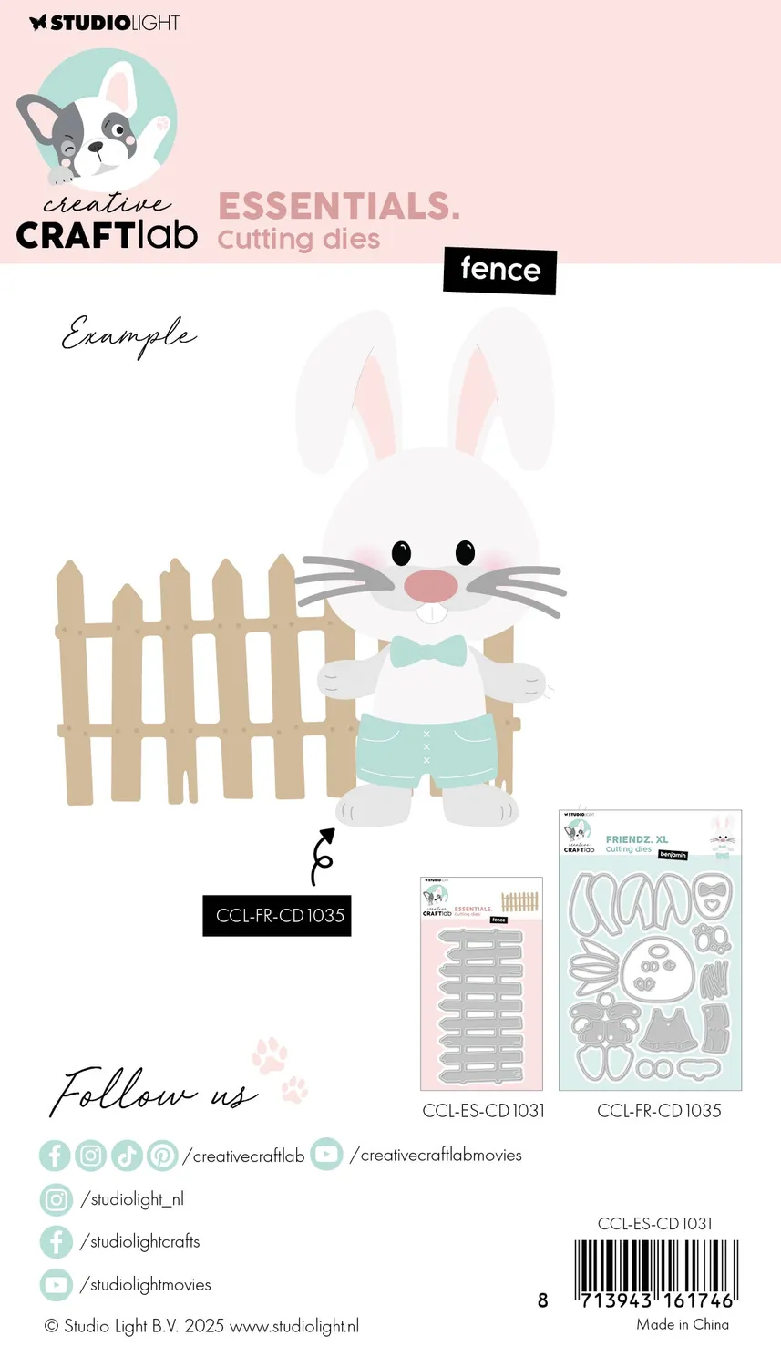 StudioLight Creative Craftlab Essentials Fence Stanzschablone