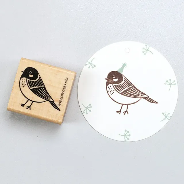 Perlenfischer Great tit 2 Stempel 33x38 mm Vogel