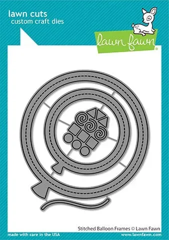 Lawn Fawn Stitched Balloon Frames Stanzen Ballon Shaker