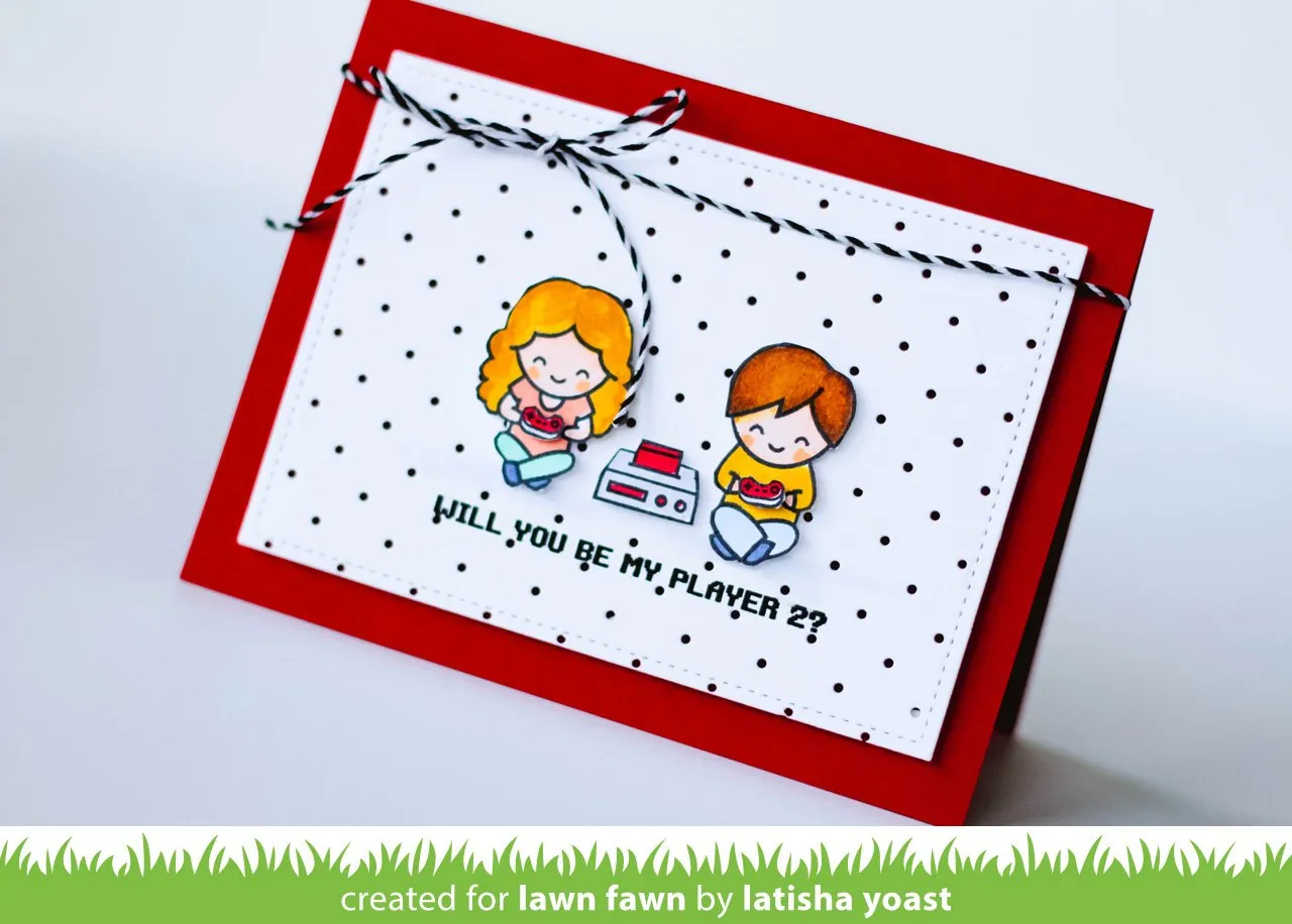 Lawn Fawn Itsy Bitsy Polka Dot Backdrop Stanzschablone