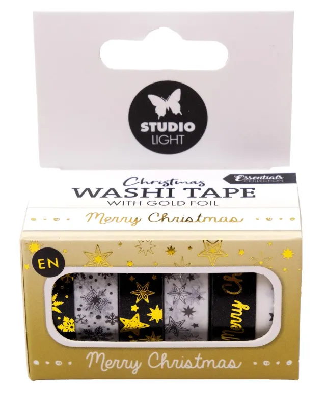 Studio Light Essentials Washi Tape Schwarz-Weiß Set