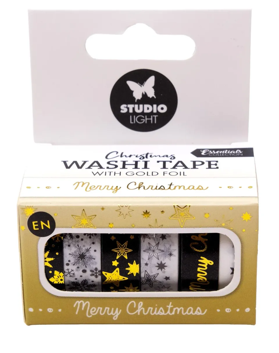 Studio Light Essentials Washi Tape Schwarz-Weiß Set