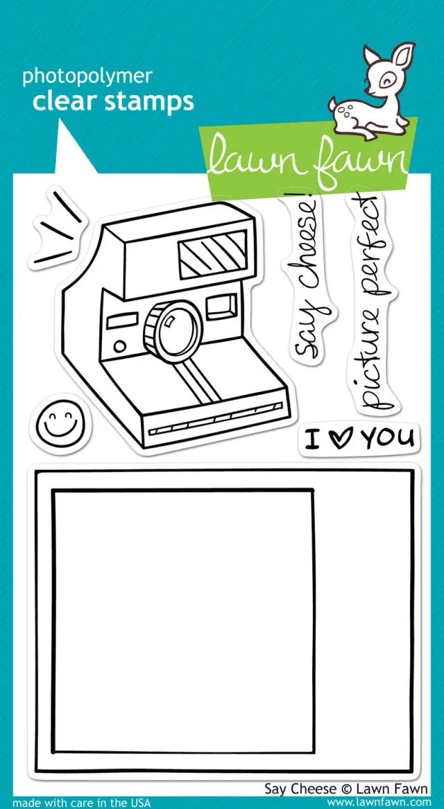 Lawn Fawn Say Cheese Stempel Polaroid Kamera