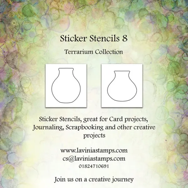 Lavinia Stamps Sticker Stencils 8 Schablone Flaschen
