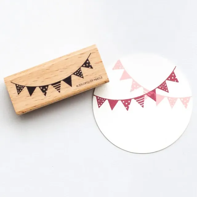 Perlenfischer Wimpelkette Stempel 21x65 mm Geburtstag