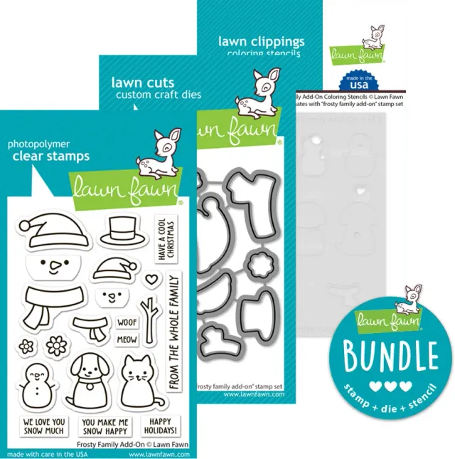 Lawn Fawn Frosty Family Add-On Stempel Bundle Winter 3-teilig