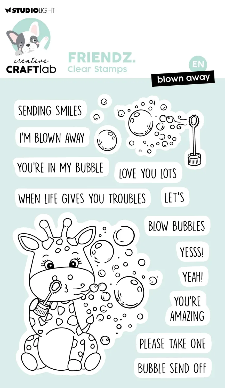 StudioLight Creative Craftlab Friendz Blown away Clear Stamps für Karten
