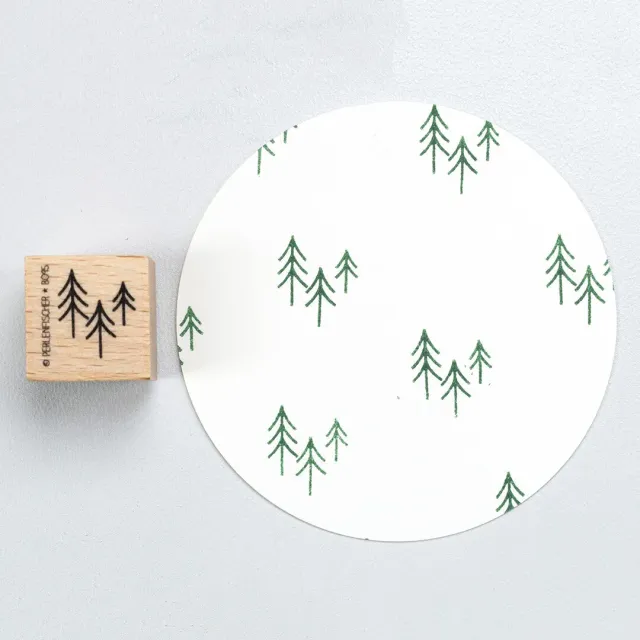 Perlenfischer Fir forest small Stempel 16x14 mm Holz