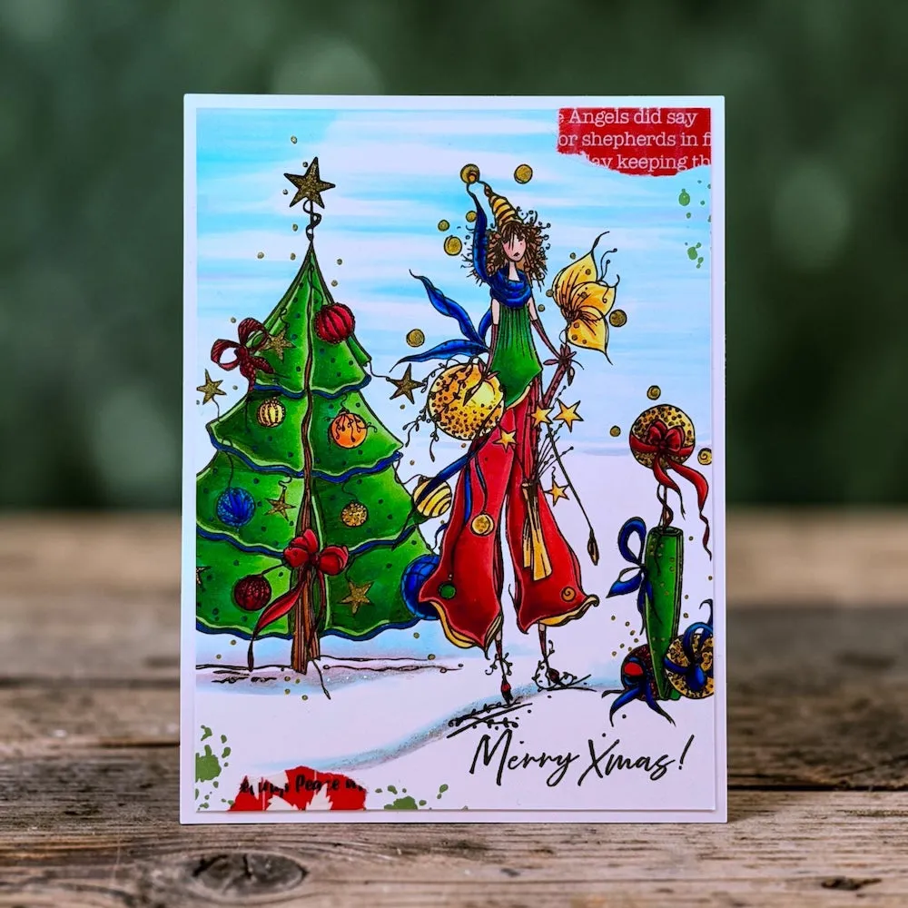 AALL and Create TP-1471 Floating Fir A6 Stempelset Weihnachten