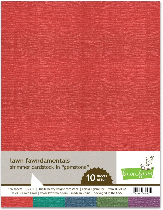 Lawn Fawn Shimmer Gemstone Cardstock 10 Blatt Juwel